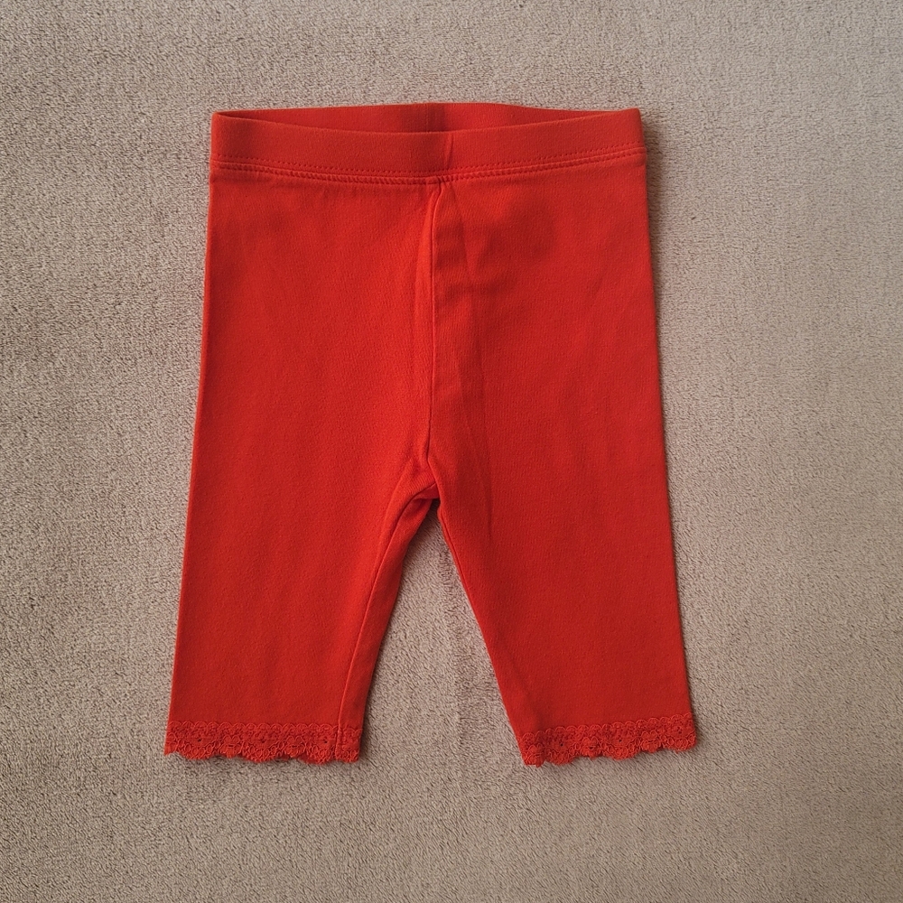 Gap Girl Tomato Crop Lace Legging Size 18-24 Months
